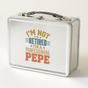 Lunch Box Retraite Professionnelle Pepe Typographie Vintage