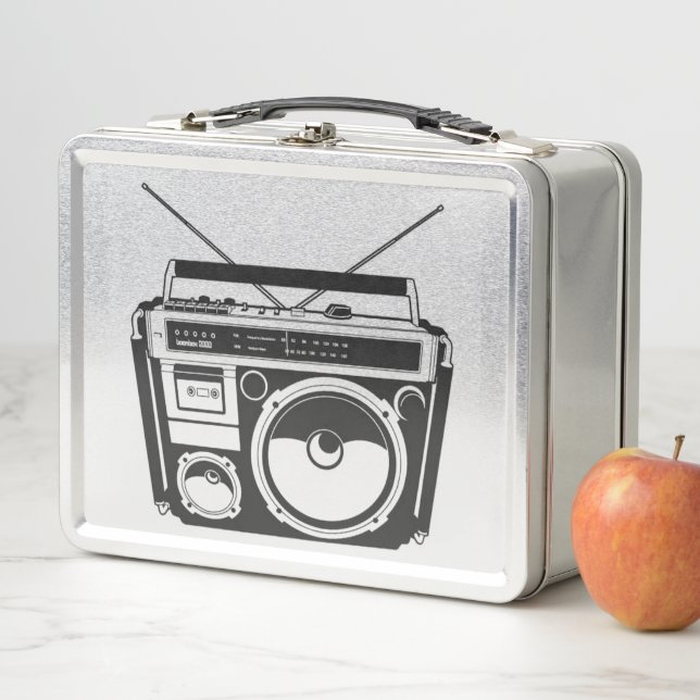 Lunch Box Rétro 80s Boombox (En situation)
