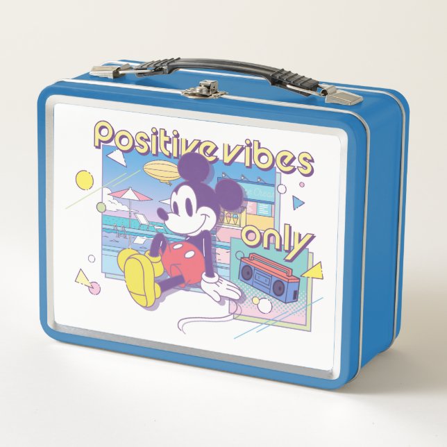 Lunch Box Retro Mickey Positive Vibes Only (Devant)