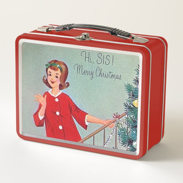 Lunch Box Rétros vacances de soeur de Noël (Devant)