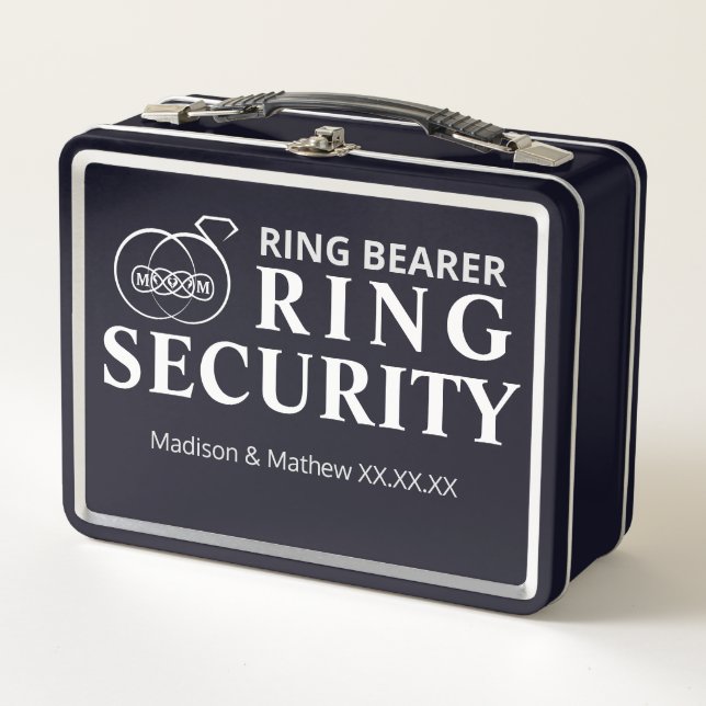 Lunch Box Ring Bearer Security Box (Devant)