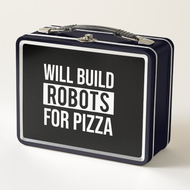 Lunch Box Robots de génie mécanique drôle Pizza Robotics (Devant)