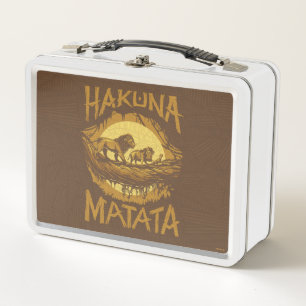 Lunch Box Roi Lion  Design de coupe de bois "Hakuna Matata"