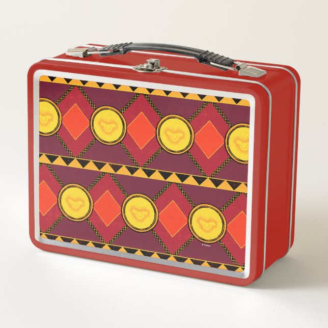 Lunch Box Roi Lion| Simba Icon African Style Motif (Devant)