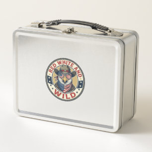 Lunch Box Rouge Blanc Et Sauvage Patriotique Patriotique Ani