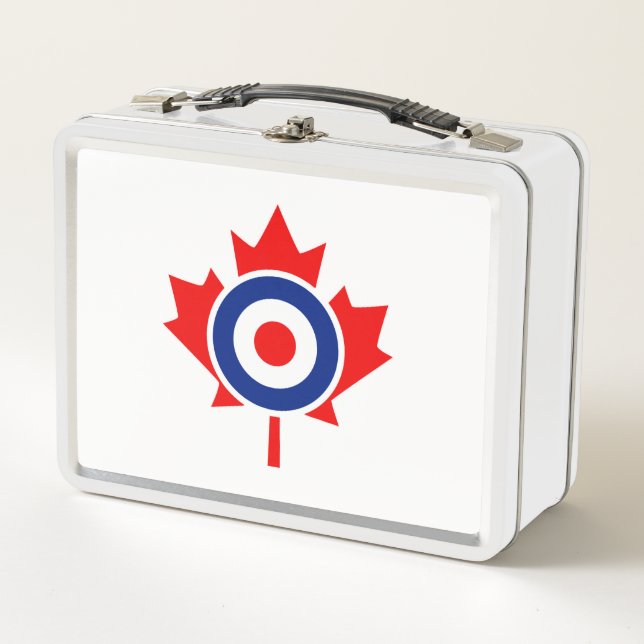 Lunch Box Rounde canadienne de la feuille d'érable Mod CANAD (Devant)
