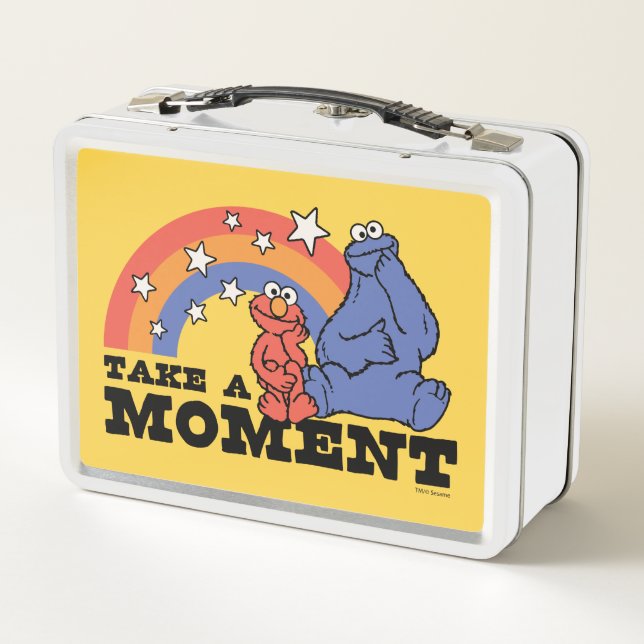 Lunch Box Rue Sésame | Elmo & Cookie Take a Moment (Dos)