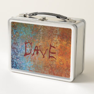 Lunch Box Rusty, Verdigris, Grunge Steampunk Personnalisé