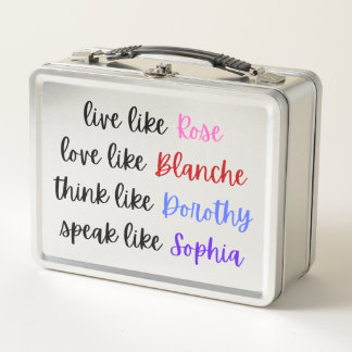 Lunch Box Sagesse de vie des Golden Girls Typographie