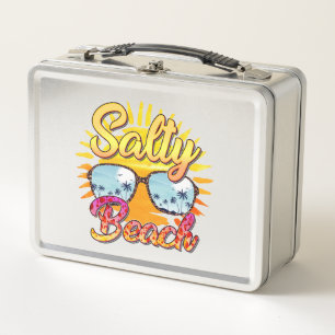 Lunch Box Salty Beach   Soleil et palmier tropicaux