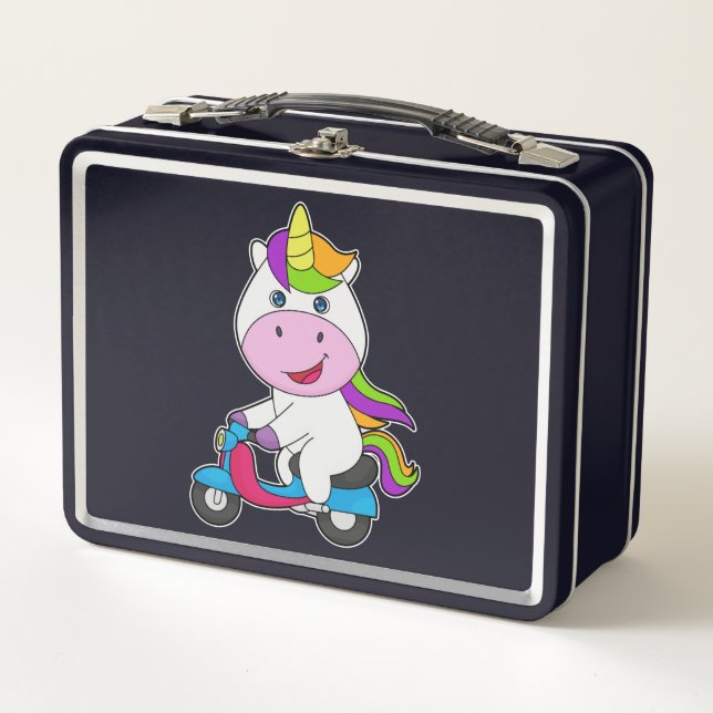 Lunch Box Scooter Unicorn (Devant)