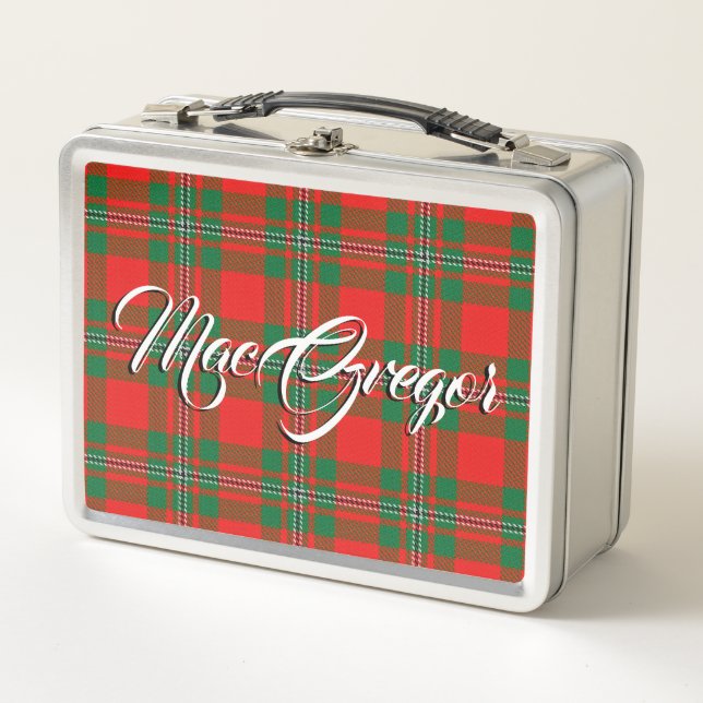 Lunch Box Scottish Eats ! Clan Gregor MacGregor Tartan Plaid (Devant)