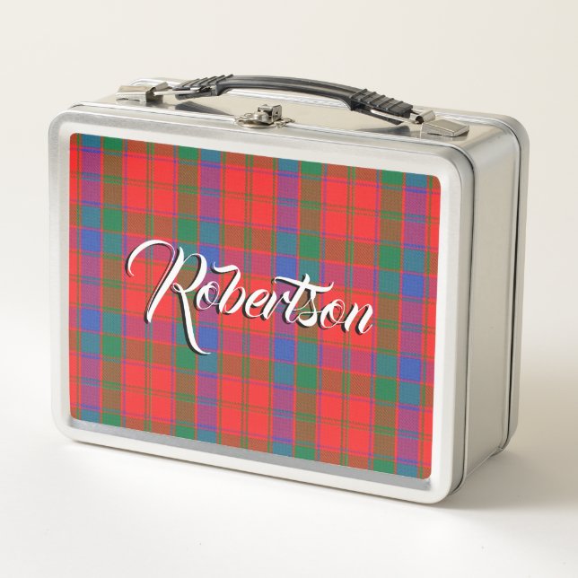 Lunch Box Scottish Eats ! Clan Robertson Tartan Plaid (Devant)