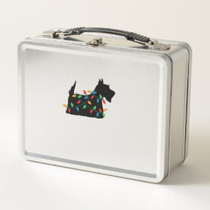 Lunch Box Scottish Terrier Scottie Chien Noël Lumières Cadea