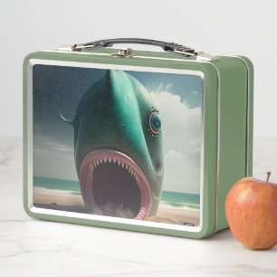 Lunch Box Sculpture de requin sur la plage