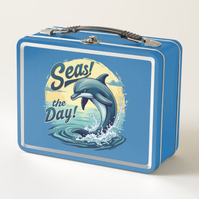 Lunch Box Seas Day Retro Dolphin Océan esthétique (Devant)
