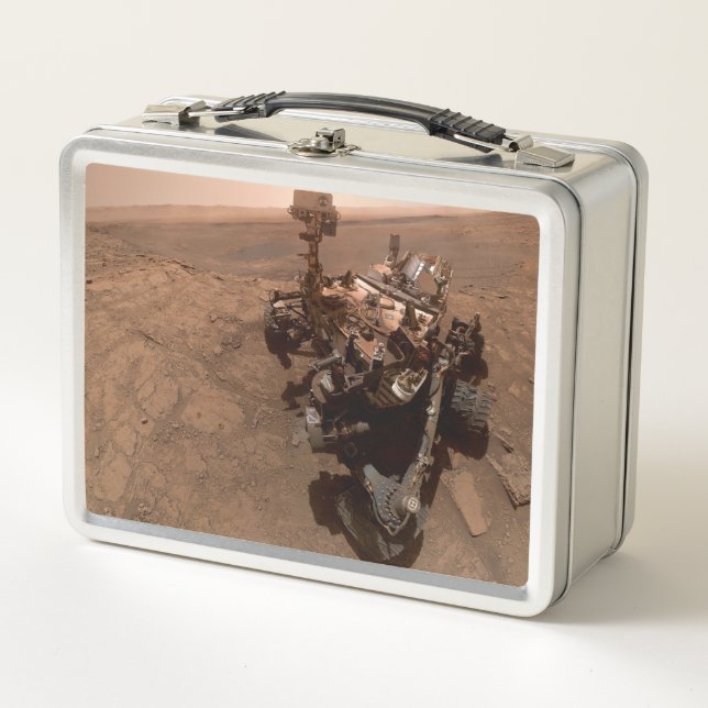 Lunch Box Selfie de Mars Curiosity Paysage martien rouge (Devant)