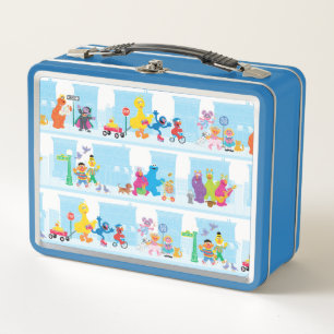 Lunch Box Sesame Pals Marcher Le Long De Sesame Street Motif
