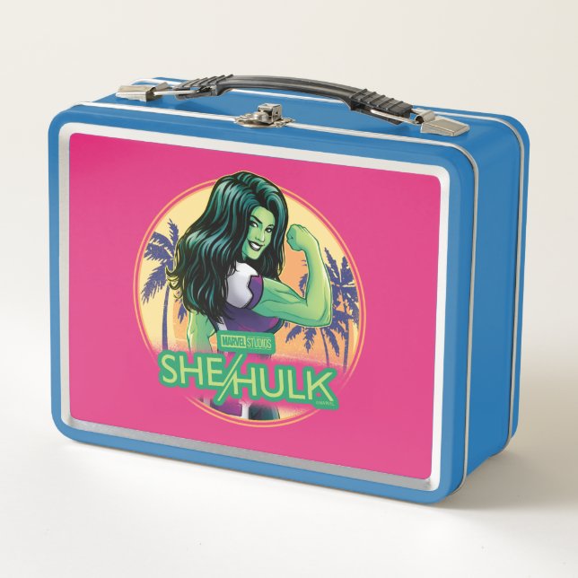 Lunch Box She-Hulk Retro Palm Tree Graphic (Devant)