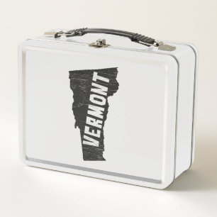 Lunch Box Silhouette vintage à la maison de carte du Vermon