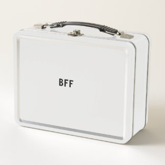 Lunch Box Simple minimal BFF meilleures amies famille nom pe