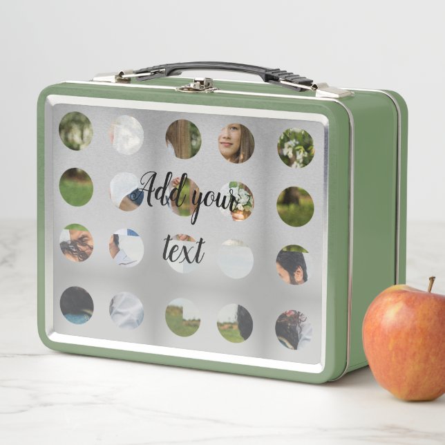 Lunch Box simple minimum ajouter votre nom photo collage (En situation)