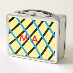 Lunch Box Simple monogramme ajouter votre nom lettre man min