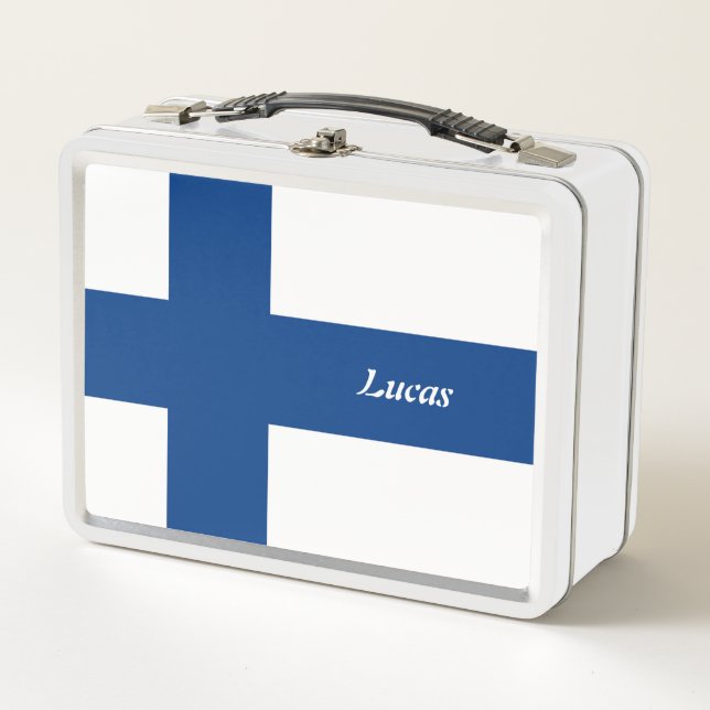 Lunch Box Simple School Finlande Drapeau Souvenir personnali (Devant)