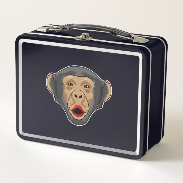 Lunch Box Singe avec bouche baisée (Devant)