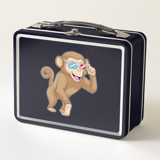 Lunch Box Singe avec lunettes (Devant)
