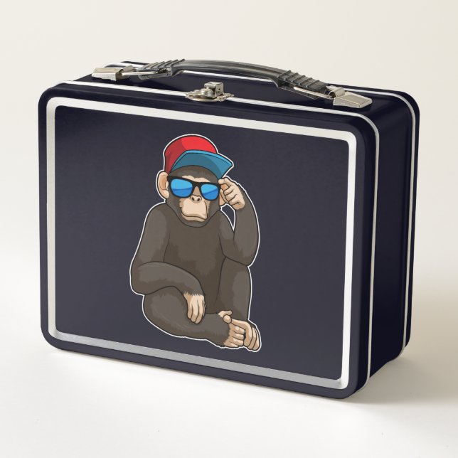 Lunch Box Singe avec lunettes de soleil (Devant)
