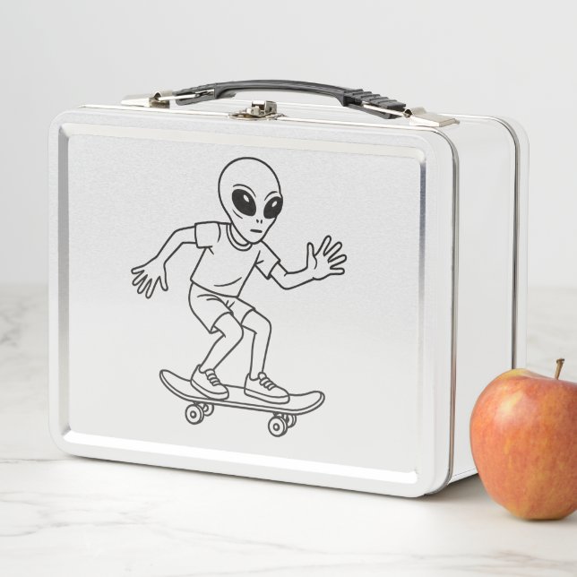Lunch Box Skateboarding Space Alien (En situation)