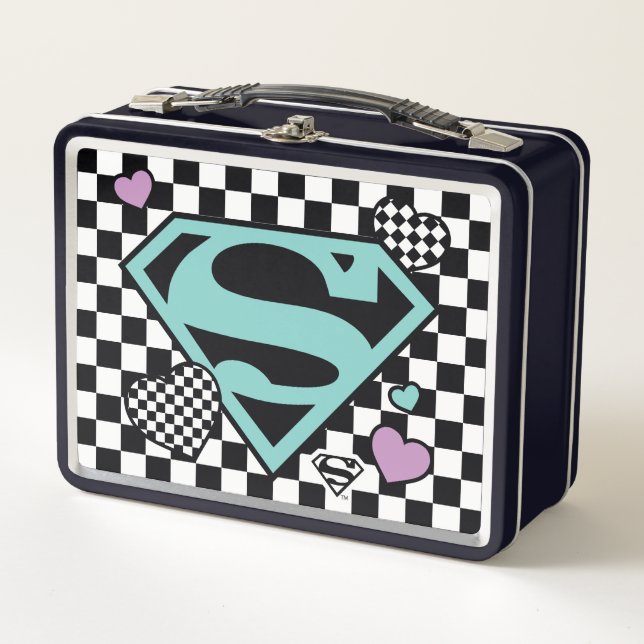 Lunch Box Skater Girl Supergirl Coeurs S-Shield (Devant)