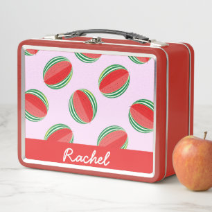 Lunch Box Sliced watermelon pattern on pink