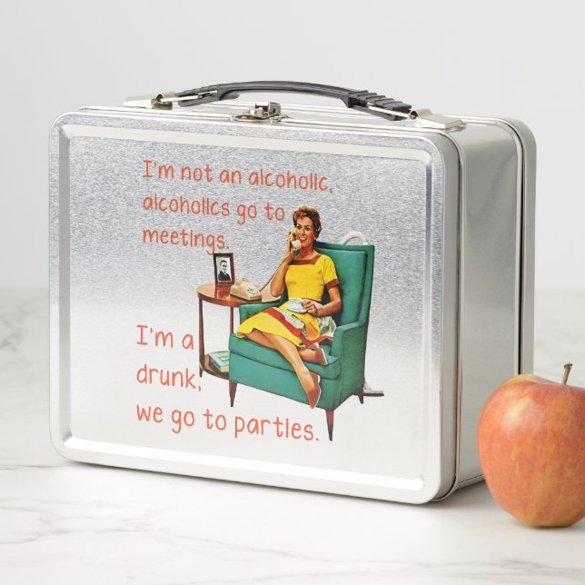 Lunch Box SlipperyJoe socialiser la fête de la boisson vinta (En situation)