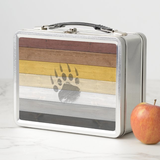Lunch Box SlipperyJoe's artistic Bear Wood gay gifts Bear Br (En situation)