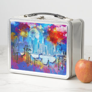 Lunch Box SlipperyJoe's gratte-ciel NYC bâtiments artwork gr