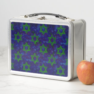 Lunch Box SlipperyJoe's Hanukkah rangées vertes Étoiles de D
