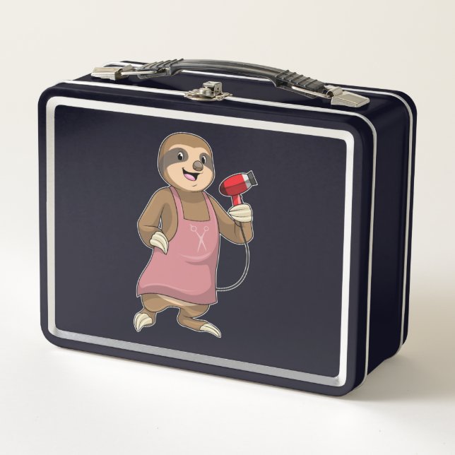 Lunch Box Sloth as Hair stylist avec Sèche-cheveux (Devant)