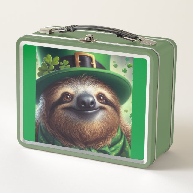 Lunch Box Sloth St Paddys Day (Devant)