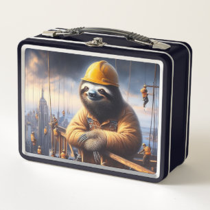 Lunch Box Sloth Working the High Steel