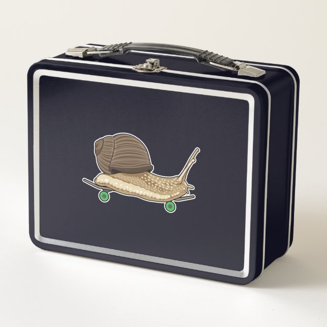 Lunch Box Snail as Skateboard avec Skateboard (Devant)