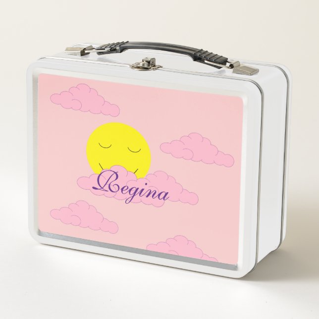 Lunch Box Soleil se levant à Hazy, Ciel rose II : (Devant)
