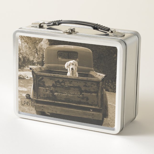 Lunch Box Sortez de Dodge - Photo de chien (Devant)