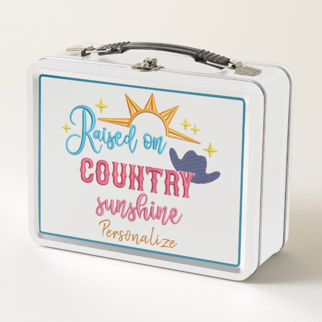 Lunch Box Soulevé sur la citation Sunshine Country Personnal (Devant)