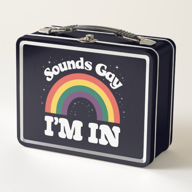 Lunch Box Sounds Gay I'm In LGBTQ Pride Moth (Devant)