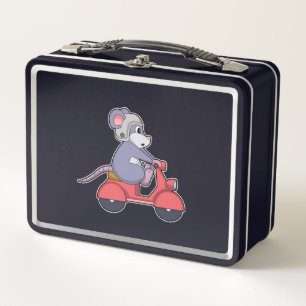 Lunch Box Souris comme Biker avec Scooter.PNG