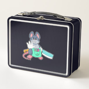 Lunch Box Souris comme coiffeur avec ciseaux et comble