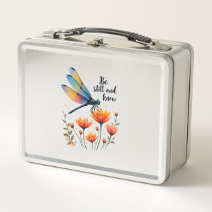 Lunch Box Soyez calme et connaissez Floral Dragonfly Christi