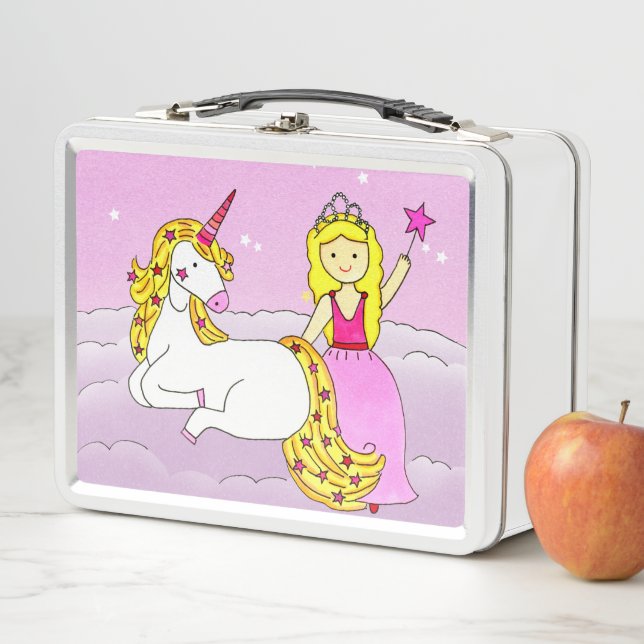 Lunch Box Stars & Diamond Princess & Unicorn Boîte à lunch (En situation)
